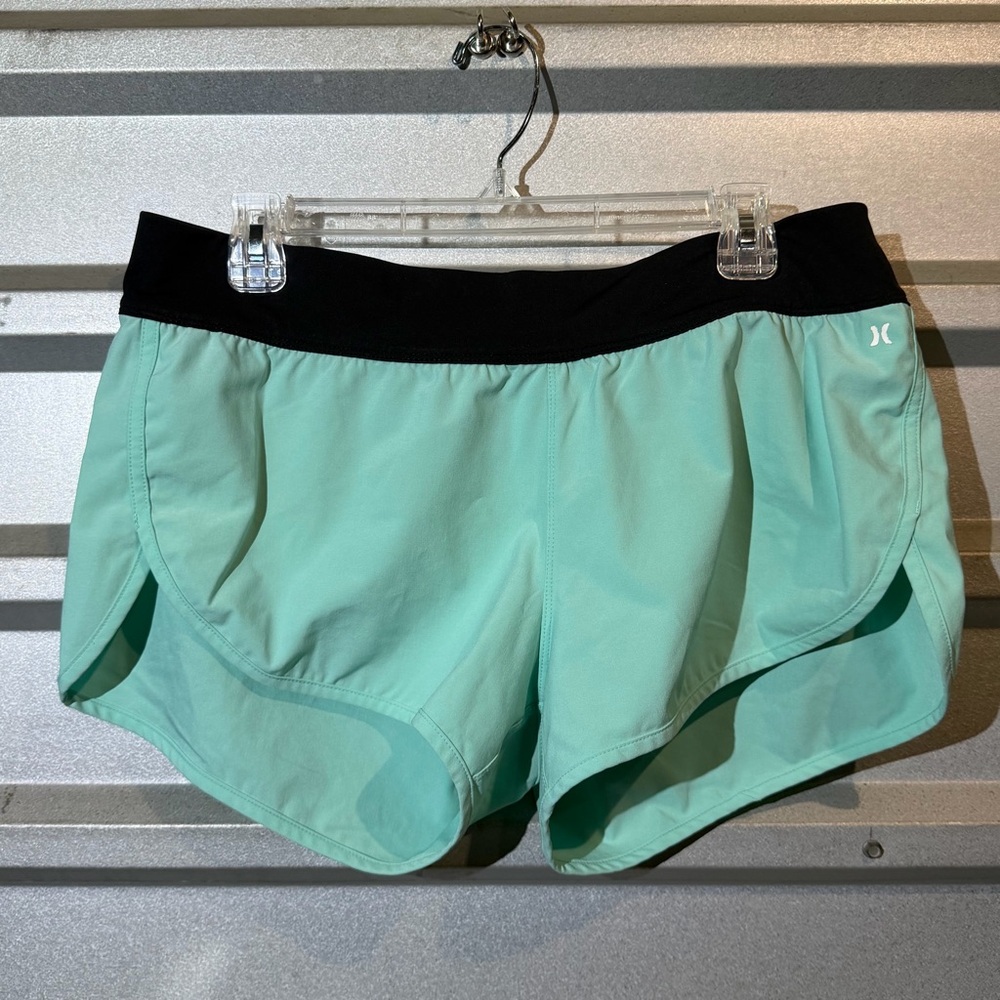 Hurley Phantom Women's Aqua and Black Athletic Shorts